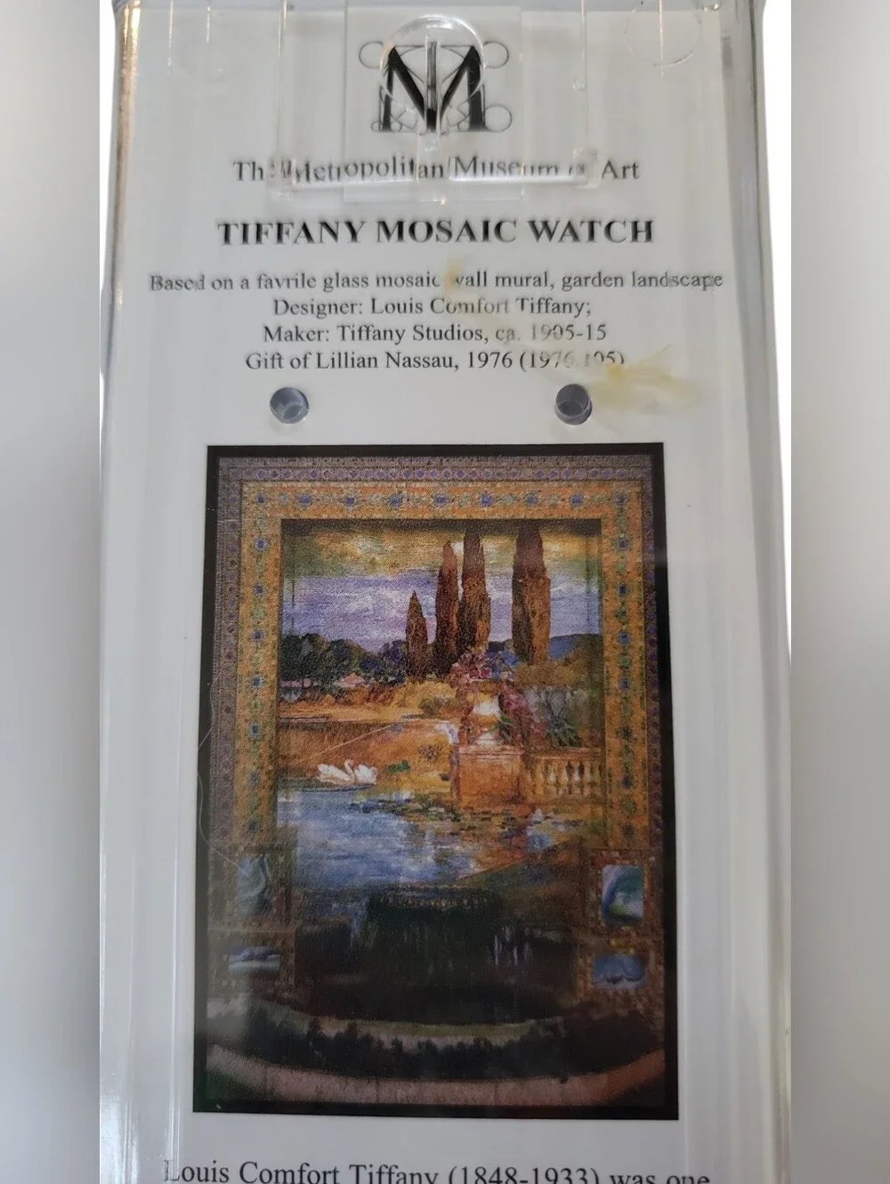 VIntage Metropolitan Museum of Art (MMA) Tiffany Inland Tile Mosaic Watch